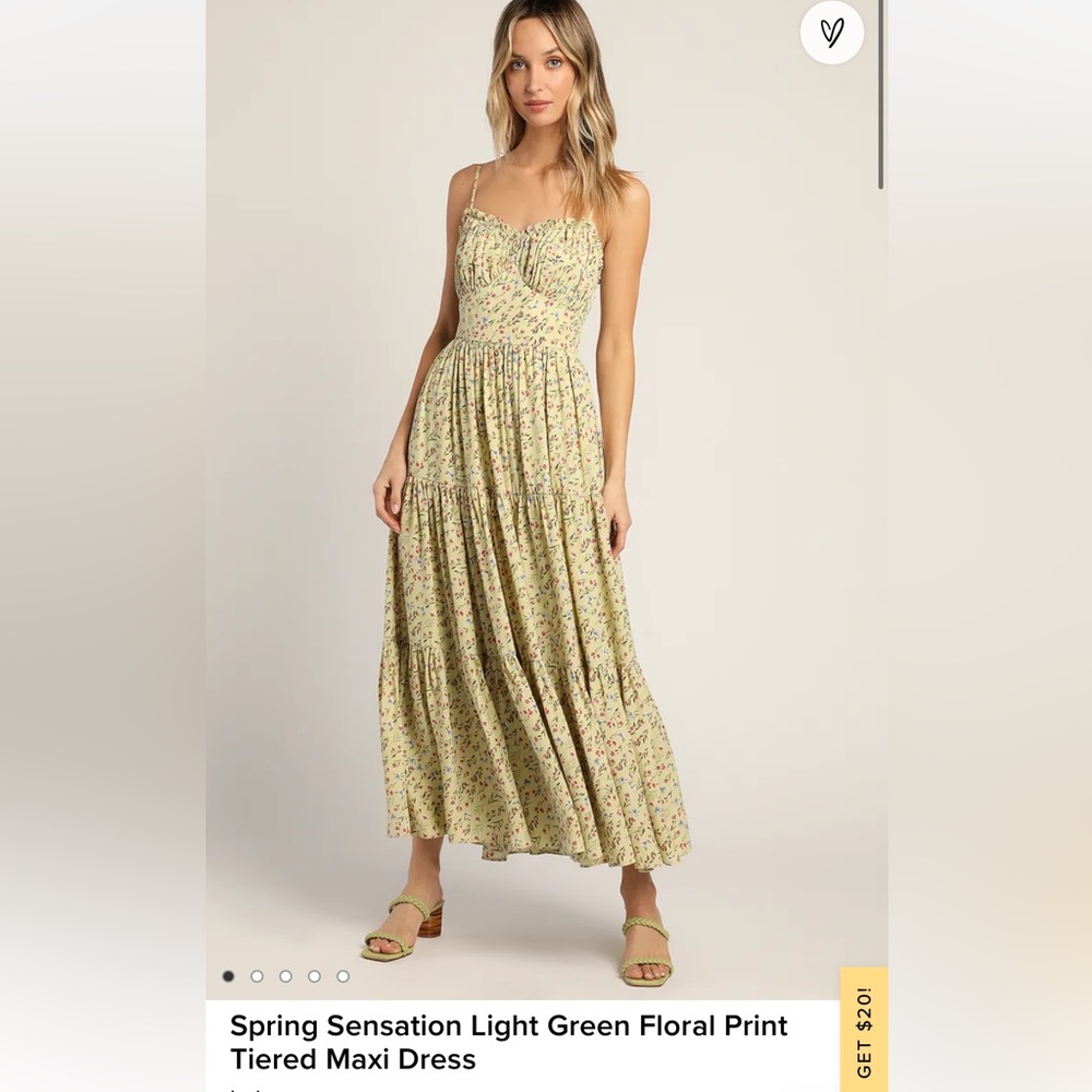 Lulus Floral Print Maxi Dress